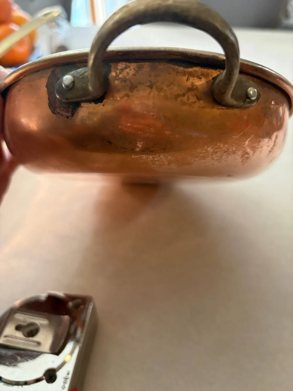 Copper Stainless Serving Dish - Copper and Silver Finish